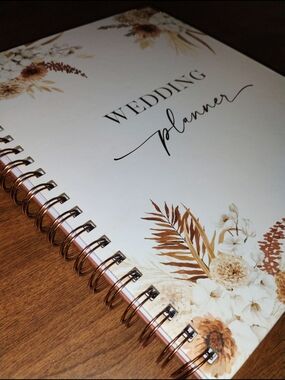 Wedding Planner Notebook - White & Rose Gold Floral